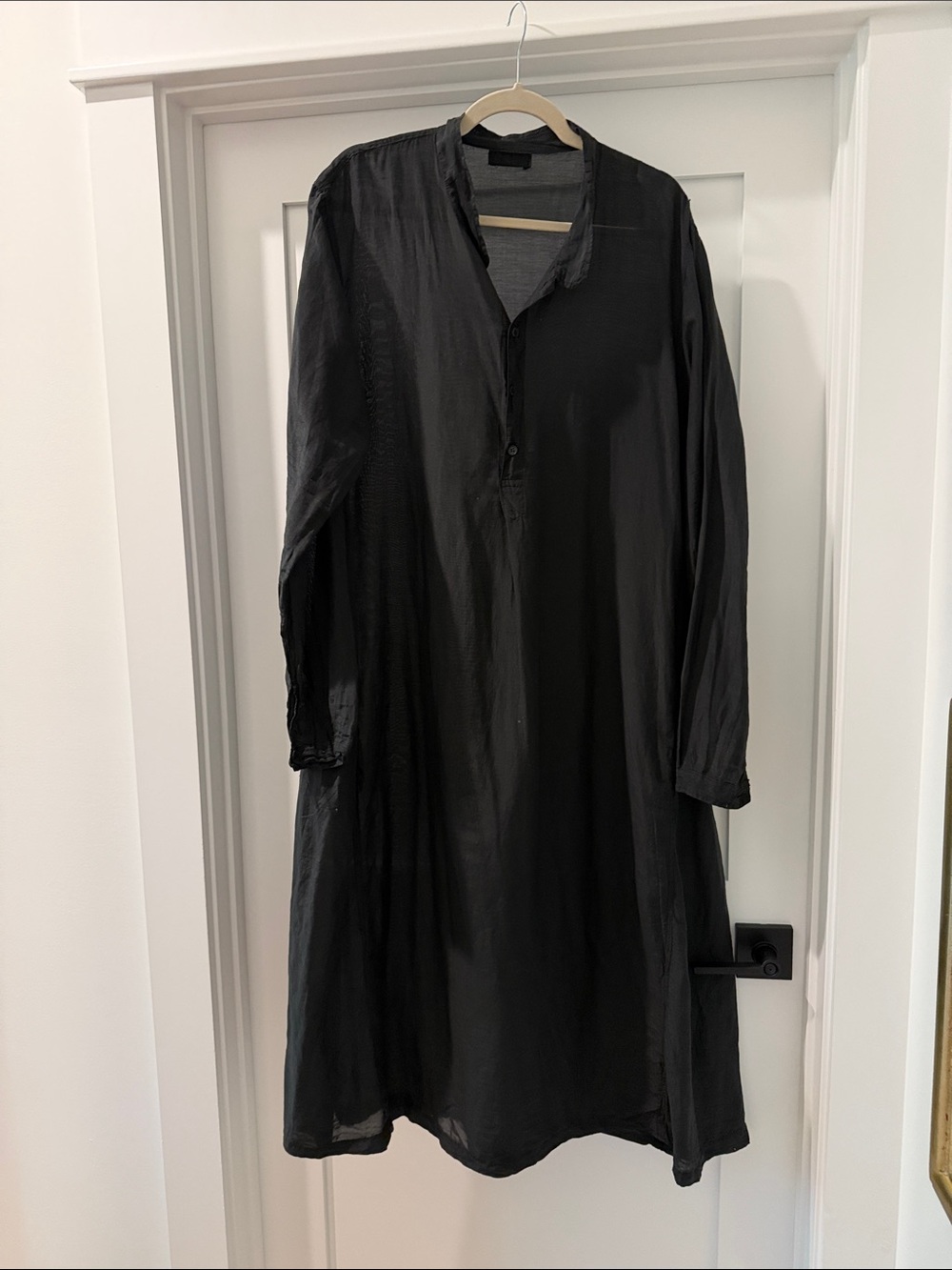 CP Shades black cotton silk dress